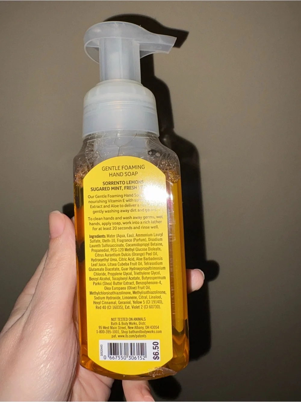 Bath & Body Works Limoncello Foaming Hand Soap - Yellow